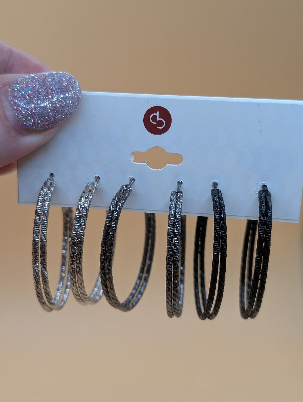 Dressbarn Textured Hoop Earring Trio Set